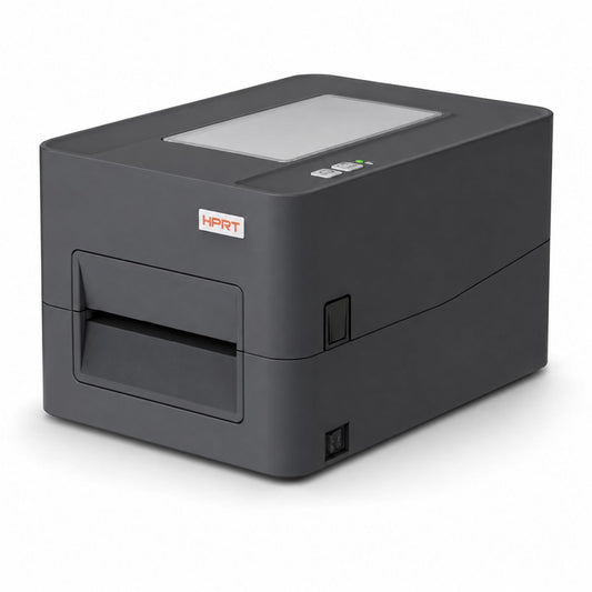 HPRT HT500 203 dpi thermal barcode label desktop printer for warehouse, shipping and logistics.